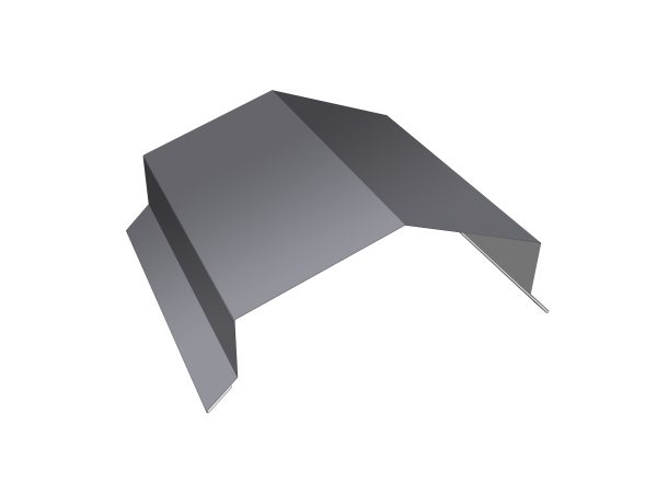 Парапетная крышка угольная 150мм 0,5 Satin с пленкой RAL 7004 сигнальный серый (2,5м)