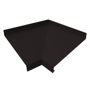 Угол отлива внутренний 100 0,5 PurPro с пленкой RAL 9005 черный