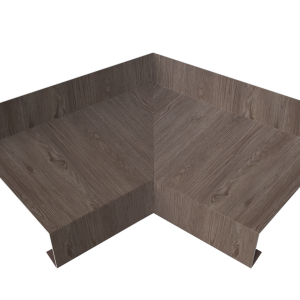 Угол отлива внутренний 70 0,45 Print Elite с пленкой White Wood TwinColor