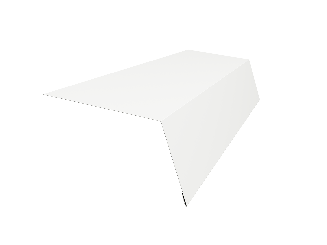 Планка карнизная для мягкой кровли 100х65 0,45 Drap TX RAL 9003 сигнальный белый (2м)