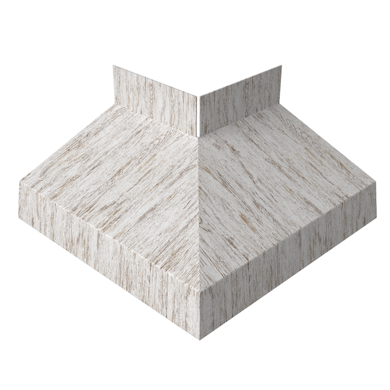 Угол отлива внешний 70 0,45 Print Elite с пленкой Snow Wood TwinColor