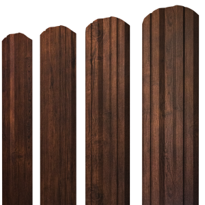 Штакетник Twin фигурный 0,4 Print Premium Cherry Wood Dark FTC