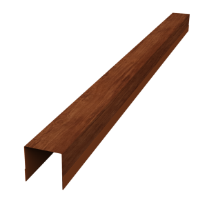 Планка вертикальная обратная для горизонтального монтажа штакетника 0,45 Print Elite Rowan TwinColor (3м)