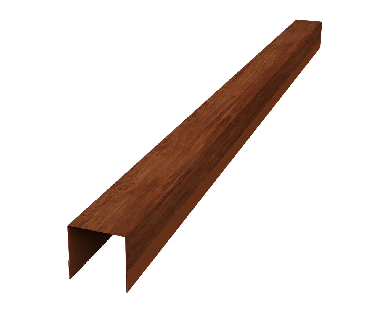 Планка вертикальная обратная для горизонтального монтажа штакетника 0,45 Print Elite Rowan TwinColor (3м)