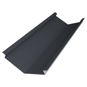 Планка ендовы нижней для композитной черепицы 140х140 0,5 Satin с пленкой RAL 7024 мокрый асфальт (2м)