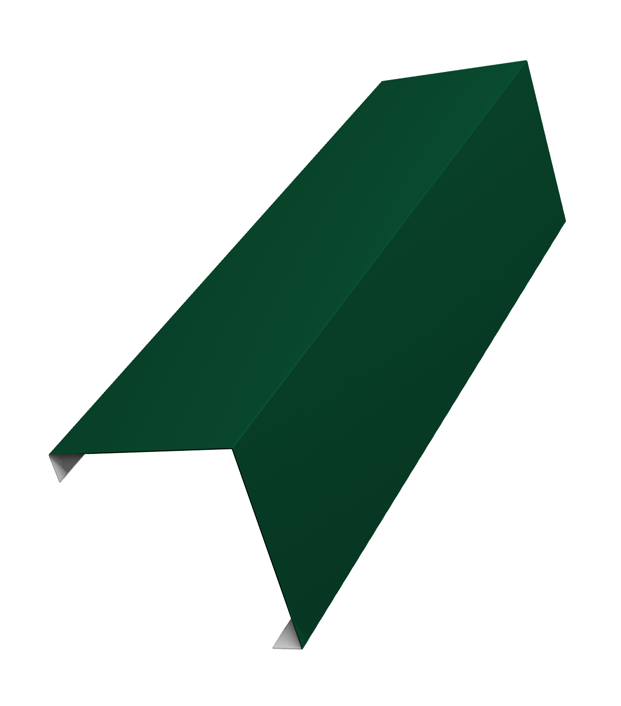 Декоративная накладка на столб универсальная угловая 62х55 для забора жалюзи 0,5 Satin Matt RAL 6005 зеленый мох (2,5м)