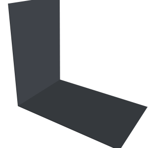 Планка снегозадержания усиливающая 0,5 Drap RAL 7024 мокрый асфальт (3м)