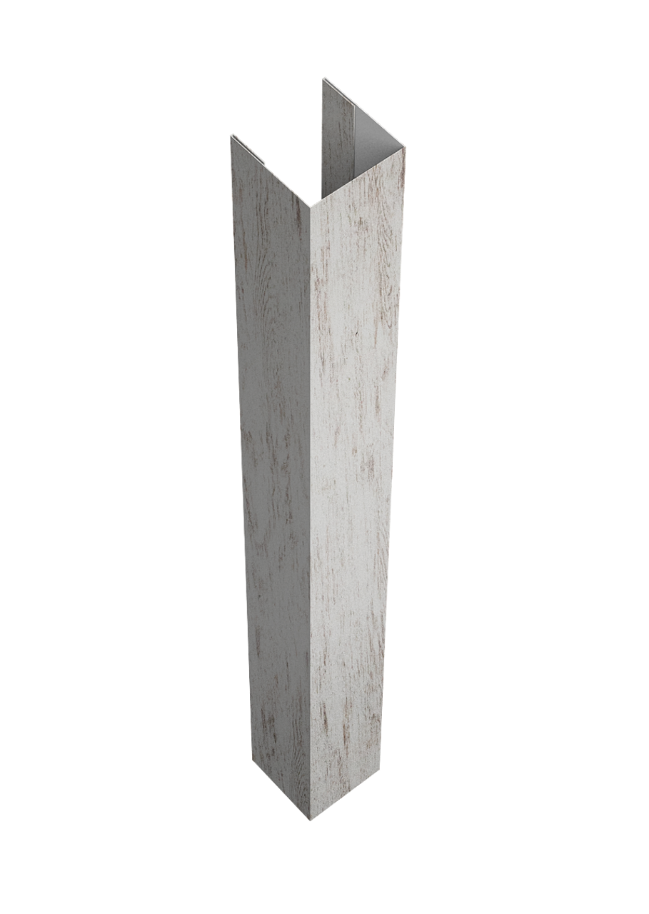 Стойка жалюзи Texas для монтажа без крепежного вкладыша 0,45 Print Elite Snow Wood TwinColor (2м)