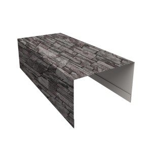 Крышка для забора из сайдинга (Блок-хаус new) 0,45 Print Elite Fine Stone TwinColor (3м)