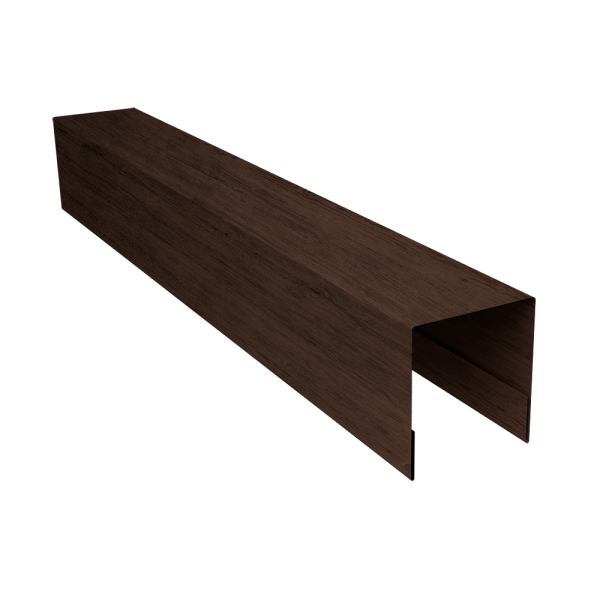 Планка боковая для забора из сайдинга (Блок-хаус new) 0,45 Print-Double Premium Antique Wood (2,06м)