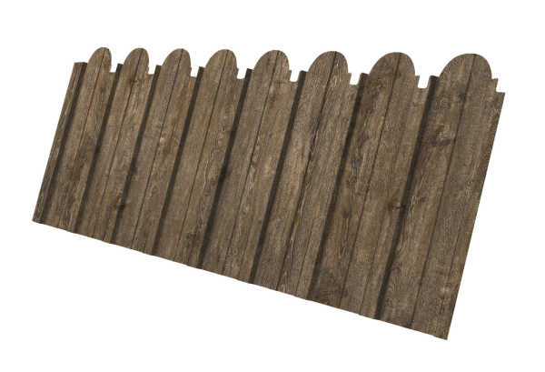 Профнастил C10A фигурный 0,45 Print Elite Nordic Wood TwinColor