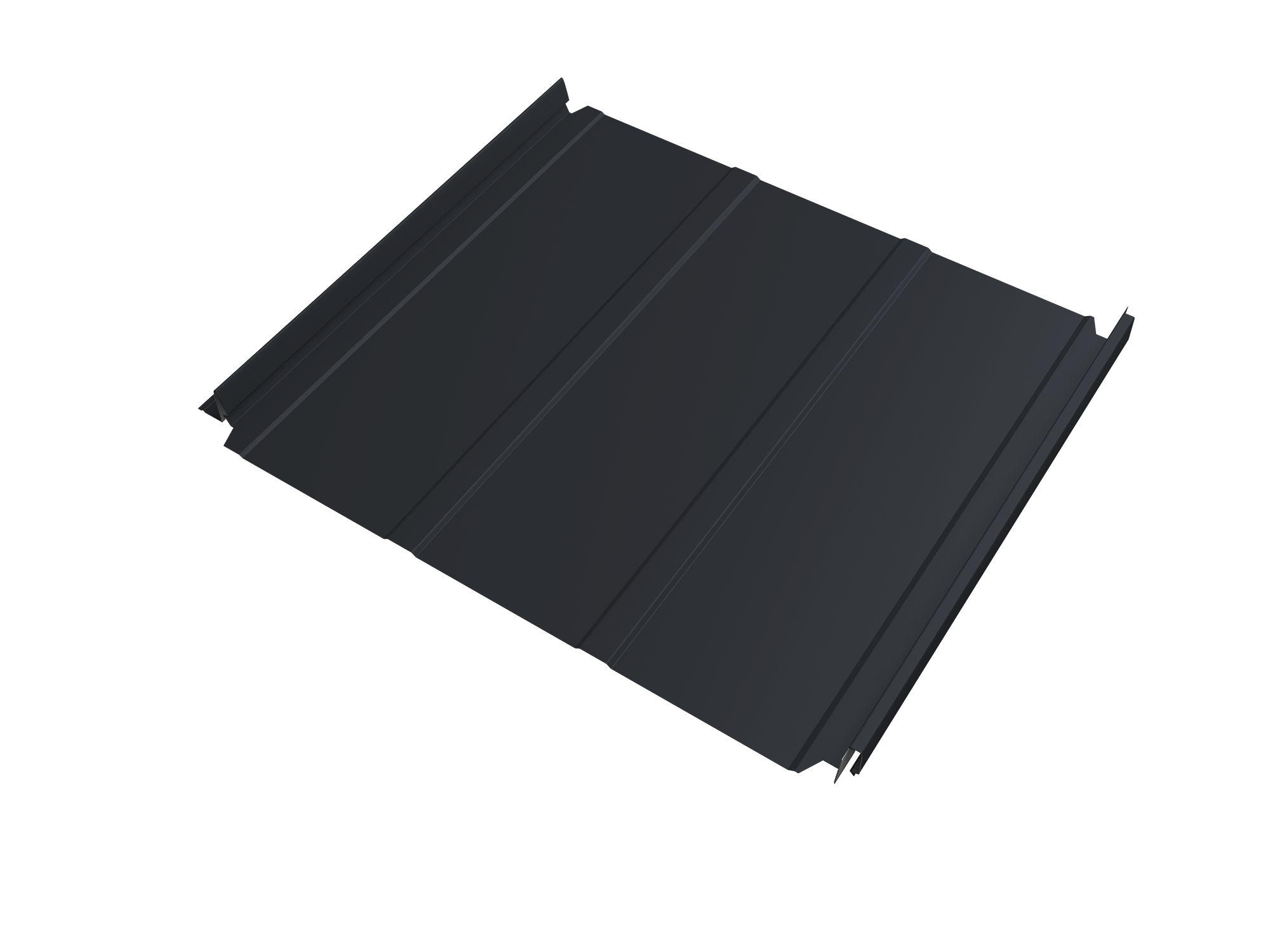 Кликфальц Double Pro Line Grand Line 0,5 PurPro с пленкой на замках RAL 7024 мокрый асфальт