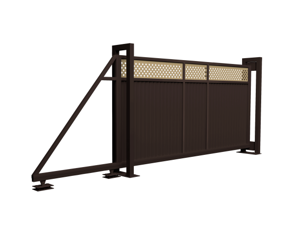 Ворота откатные Estet Plus 2,0х4,5 RAL RR 32/1014