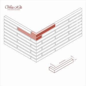 Угловой элемент White Hills Бран брик 695-75 с расшивкой 1,2 см, норма упаковки 1,56 м