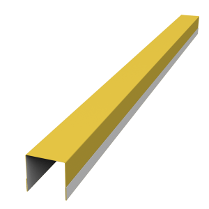 Планка вертикальная обратная для забора жалюзи Palermo 0,45 PE RAL 1018 цинково-желтый (2,5м)