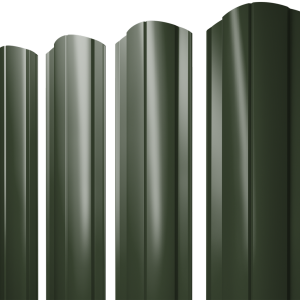 Штакетник Круглый фигурный 0,5 Satin Matt TX RAL 6020 хромовая зелень