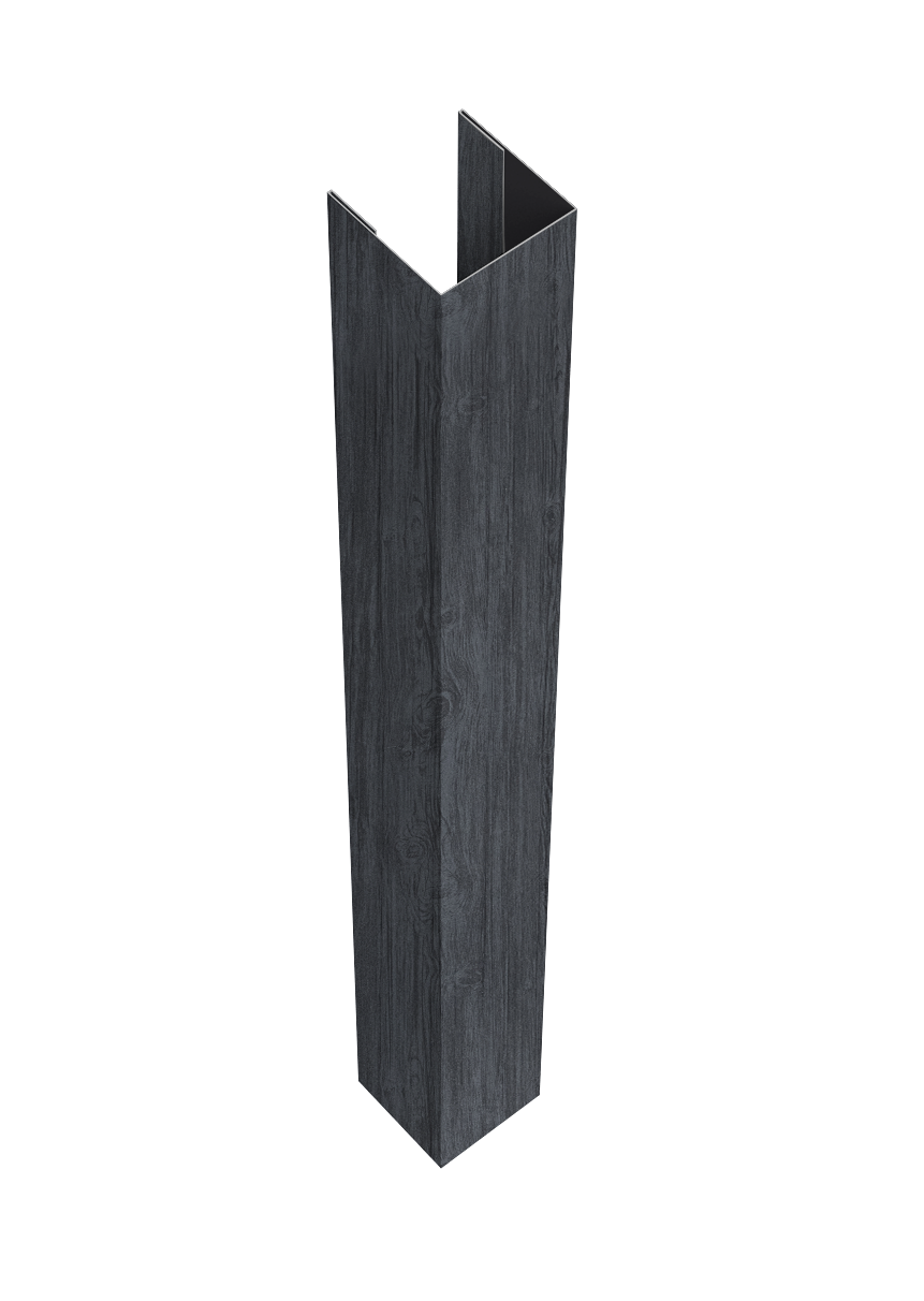 Стойка жалюзи Texas для монтажа без крепежного вкладыша 0,45 Print Premium Grey Wood TwinColor (2,5м)