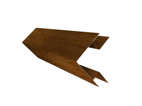 Угол внешний сложный 75х75 0,45 Print Elite Golden Wood TwinColor (2м)