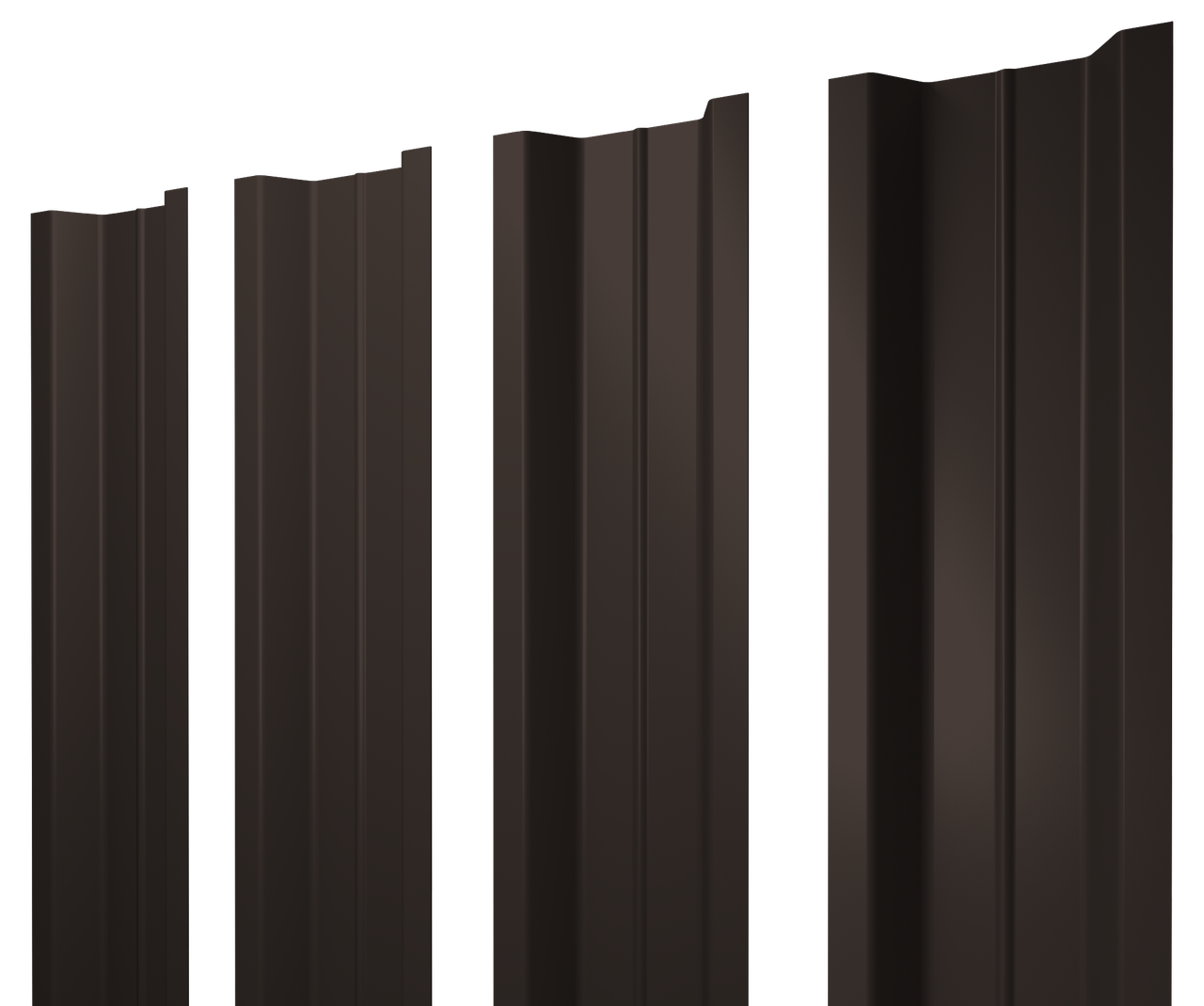 Штакетник П-образный В с прямым резом 0,5 Atlas X RR 32 темно-коричневый