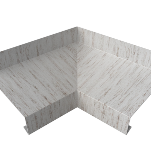 Угол отлива внутренний 50 0,45 Print Elite с пленкой Snow Wood TwinColor