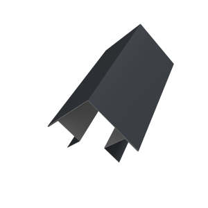 Угол внешний сложный Кликфальц Pro 0,5 Atlas X с пленкой RAL 7024 мокрый асфальт (2м)