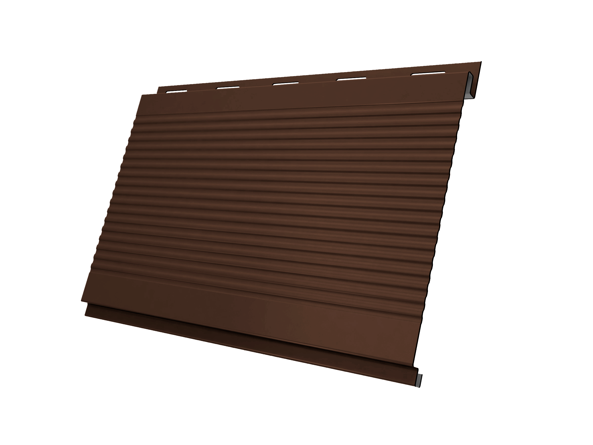 Софит Вертикаль 0,2 Grand Line gofr 0,5 Satin Matt с пленкой RAL 8017 шоколад