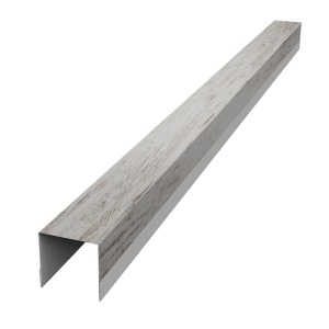 Планка вертикальная обратная для горизонтального монтажа штакетника 0,45 Print Elite Snow Wood TwinColor (2,5м)