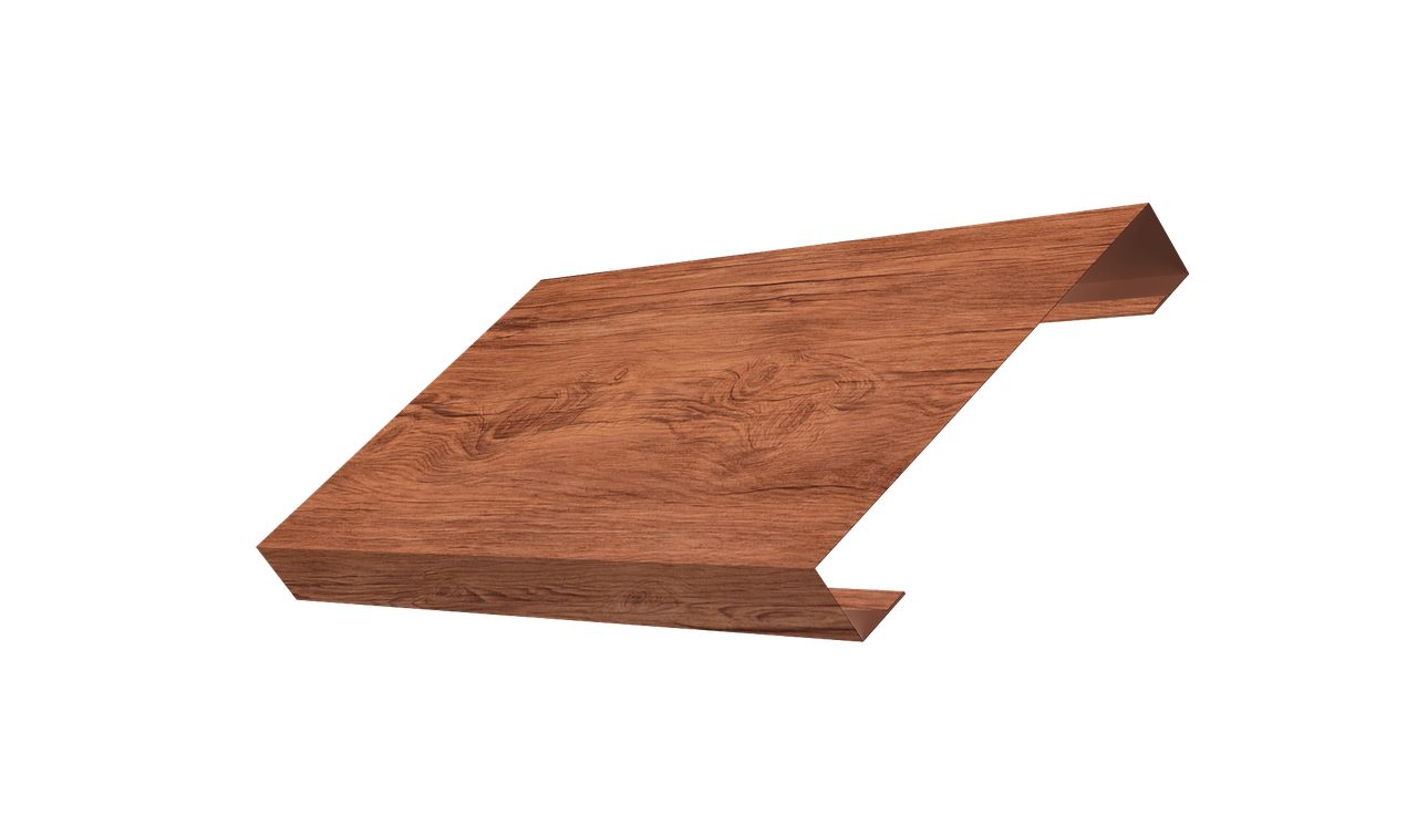 Ламель лицевая 125 забора жалюзи Texas 0,45 Print Premium с пленкой Rowan Wood Intense FTC
