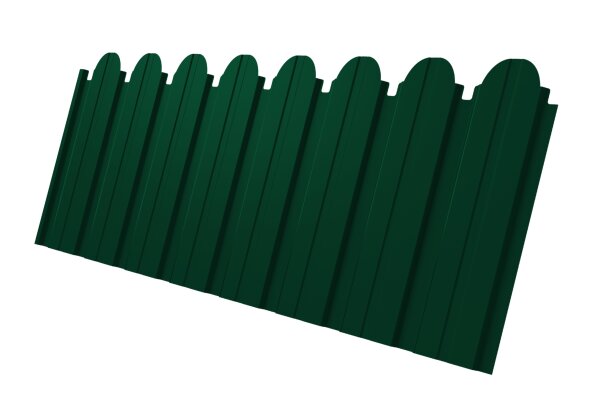 Профнастил C10B фигурный 0,45 PE-Double RAL 6005 зеленый мох