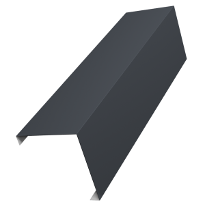 Декоративная накладка на столб универсальная угловая 62х55 для забора жалюзи 0,5 Satin Matt RAL 7024 мокрый асфальт (3м)