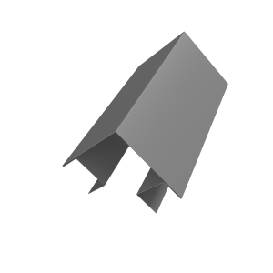 Угол внешний сложный Кликфальц Pro 0,5 Satin с пленкой RAL 9006 бело-алюминиевый (3м)