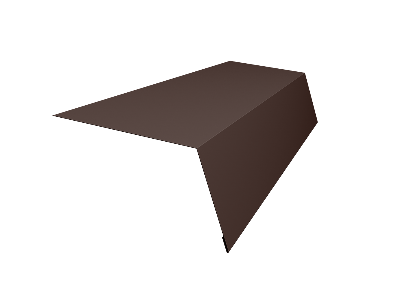 Планка карнизная для мягкой кровли 100х65 0,45 Drap ST RAL 8017 шоколад (2м)