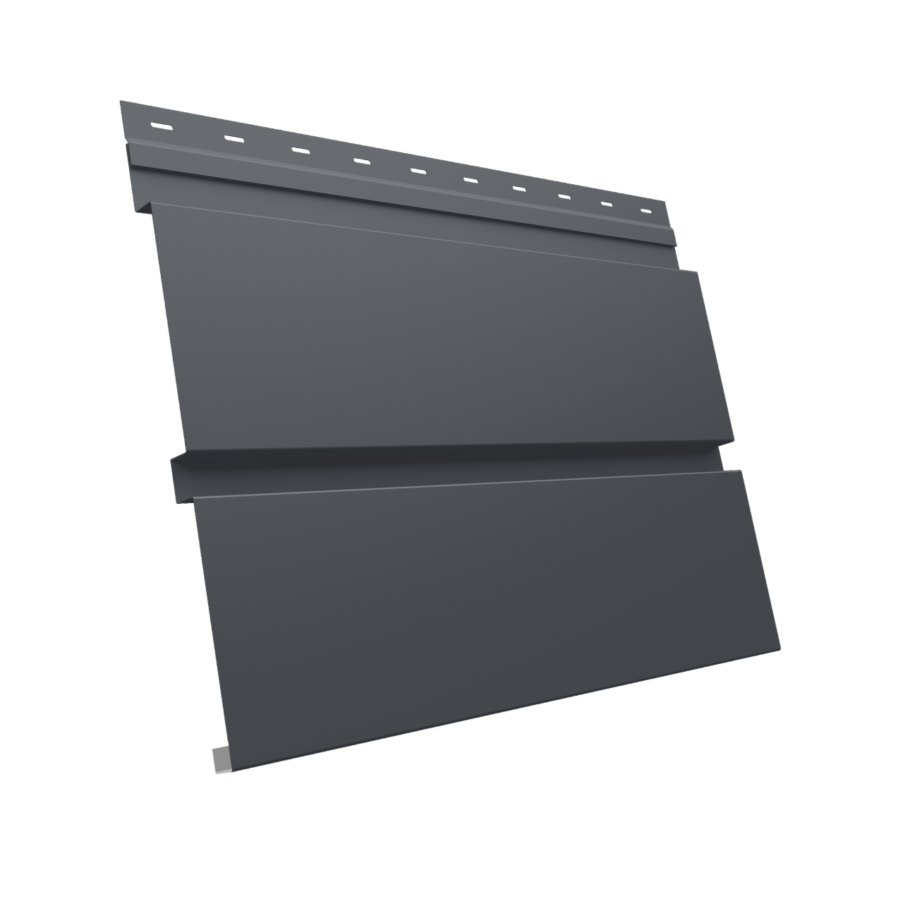 Софит металлический Квадро Брус без перфорации 0,5 Satin Matt TX с пленкой RAL 7024 мокрый асфальт