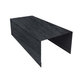 Крышка для забора из сайдинга ЭкоБрус 0,45 Print Premium Grey Wood TwinColor (2,5м)