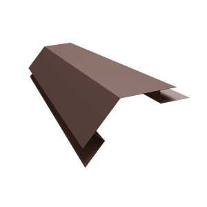Планка угла внешнего сложного 135 градусов Экобрус Grand Line 0,4 PE-Double с пленкой RAL 8017 шоколад (2м)