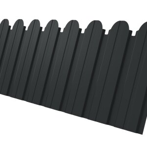 Профнастил C10B фигурный 0,45 PE-Double RAL 7016 антрацитово-серый