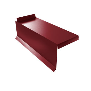Планка торцевая сегментная Квадро профи Левая 0,5 Satin Matt RAL 3005 красное вино