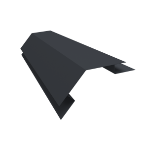 Планка угла внешнего сложного 135 градусов Экобрус Grand Line 0,45 PE-Double с пленкой RAL 7024 мокрый асфальт (3м)