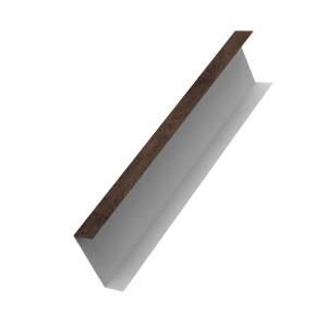 Декоративная накладка на столб универсальная 62х55 для забора жалюзи 0,45 Print-double Elite Antique Wood (2,5м)