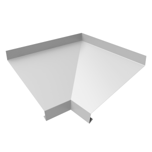 Угол отлива внутренний 100 0,45 Drap TX с пленкой RAL 9003 сигнальный белый