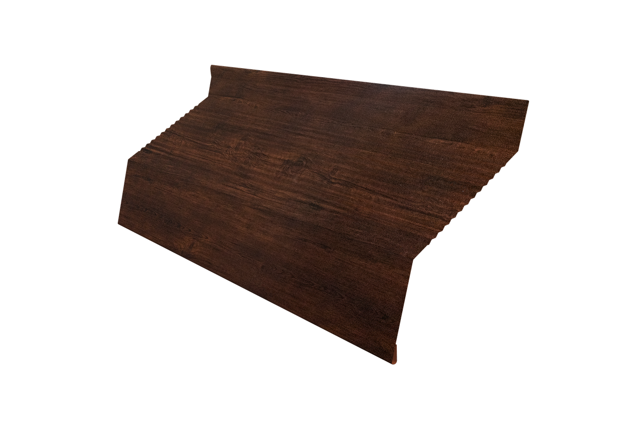 Ламель забора жалюзи Milan new gofr 0,45 Print Premium с пленкой Cherry Wood Dark FTC