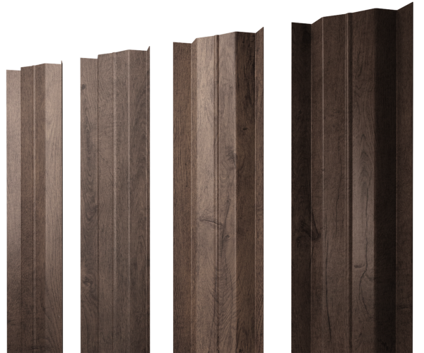 Штакетник М-образный В с прямым резом 0,45 Print Premium Almond Wood Fresh