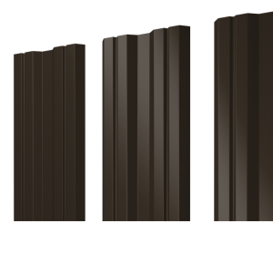 Штакетник Twin с прямым резом 0,5 PurPro RR 32 темно-коричневый