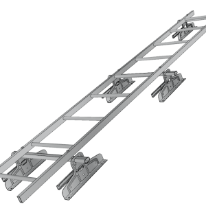 Лестница кровельная под фальц RAL 7004 (3м)