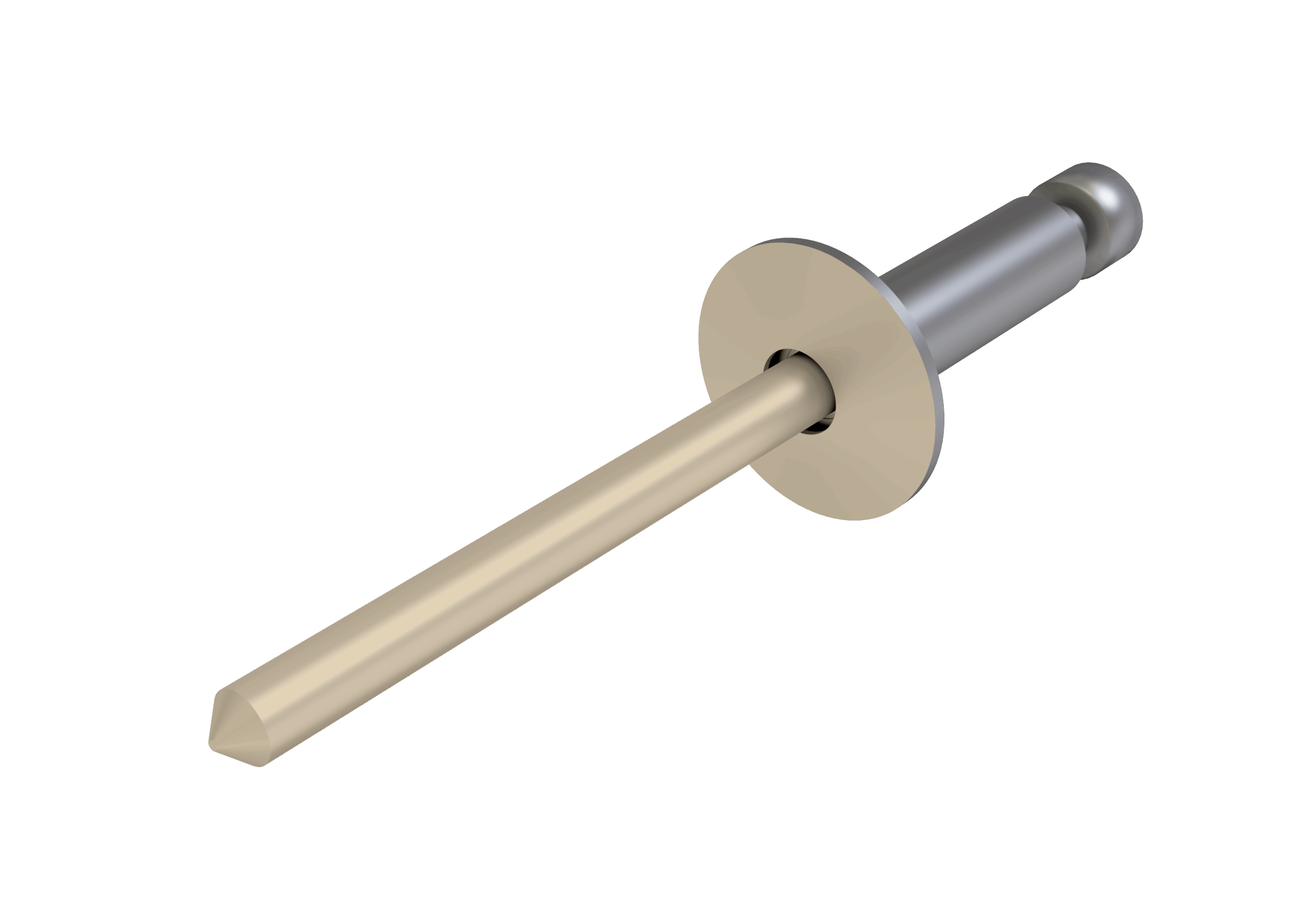 Заклёпка вытяжная Daxmer 3,2х8 (1000шт) нерж/нерж RAL 1015