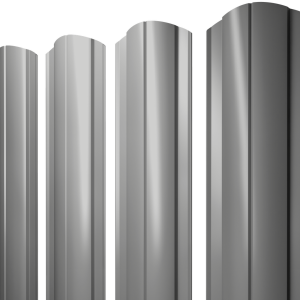 Штакетник Круглый фигурный 0,45 Drap TX RAL 7047 телегрей 4