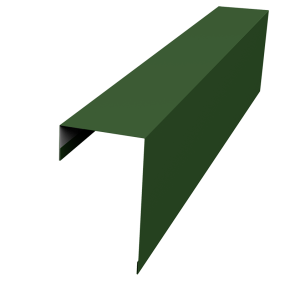 Планка торцевая фасадная фальц 65мм 0,45 PE с пленкой RAL 6002 лиственно-зеленый (2м)