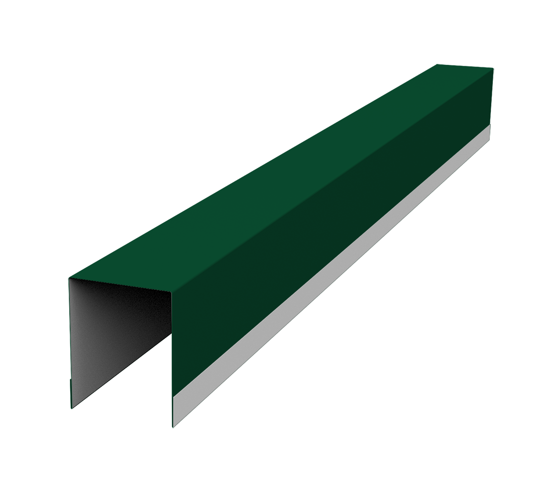 Планка опорная составная внутренняя для забора жалюзи Palermo 0,45 Drap TX RAL 6005 зеленый мох (3м)