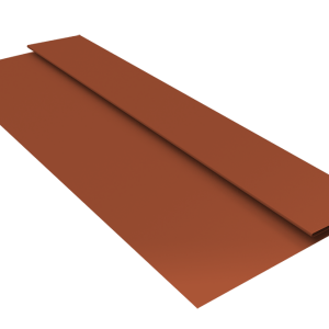 Планка стартовая Блок-Хаус new Grand Line 0,5 Velur X RAL 8004 терракота (2м)