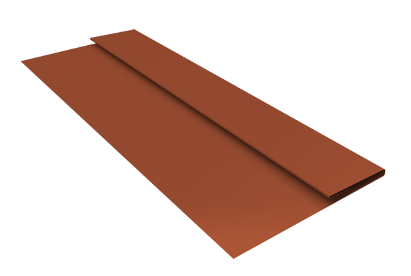 Планка стартовая Блок-Хаус new Grand Line 0,5 Velur X RAL 8004 терракота (2м)